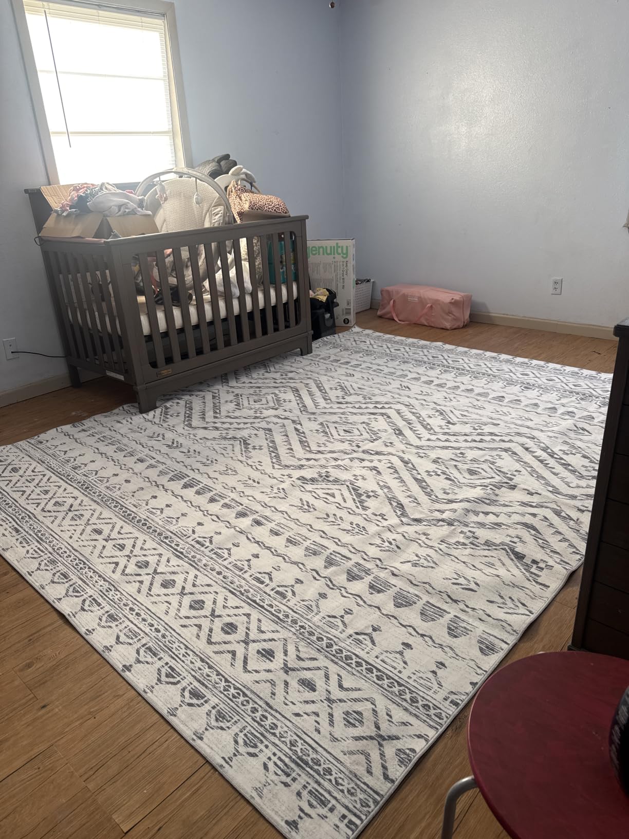 Miukiki 8x10 Area Rug for Living Room, Washable Soft Non Slip Rug Grey customer photo 2