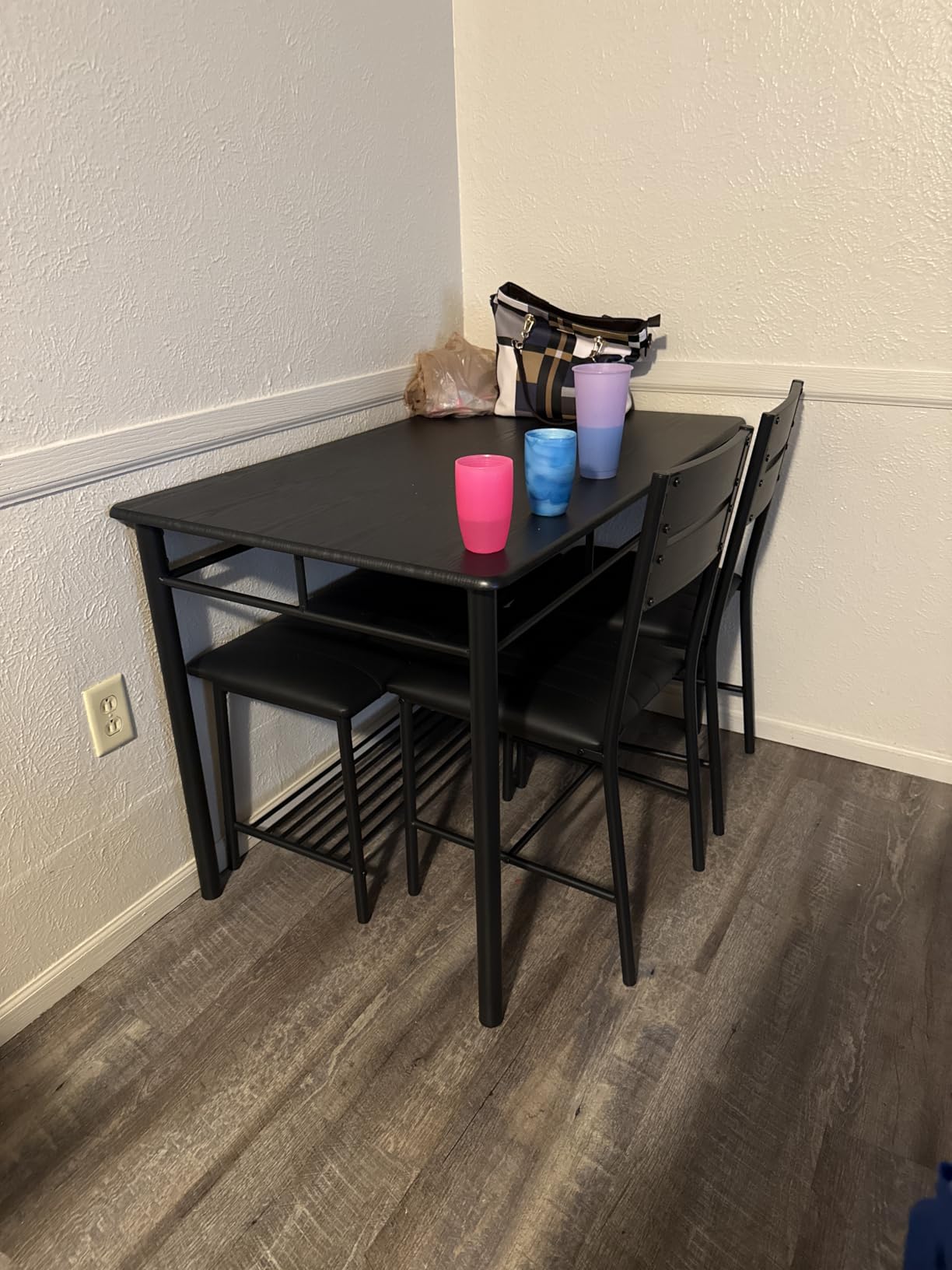 IRONCK Dining Table Set for 4, Kitchen Table and Chairs Set, Gray customer photo 1