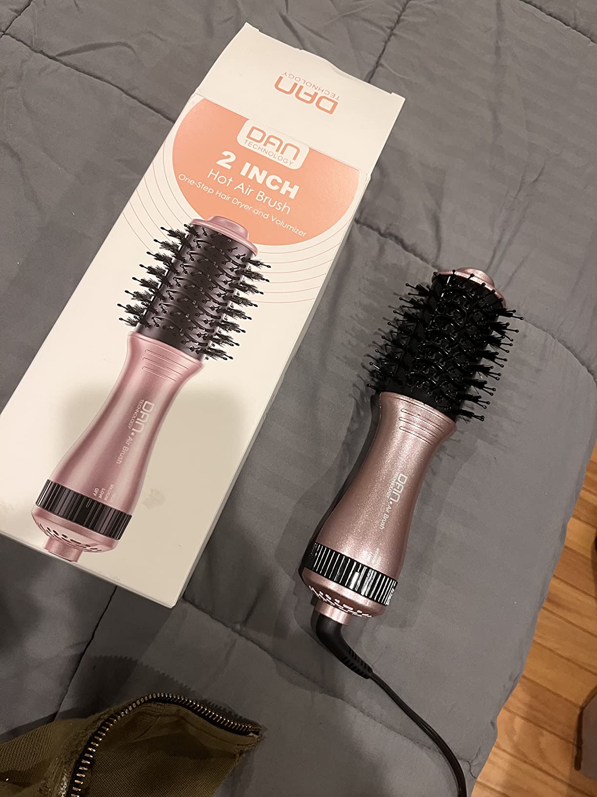 DAN Travel Hair Dryer Brush,Dual Voltage Hair Dryer Brush,Mini Blow Dryer Brush for Home and International Travel, (100V-240V) Auto Dual Voltage&Multi-Function Plug Adapter customer photo 2