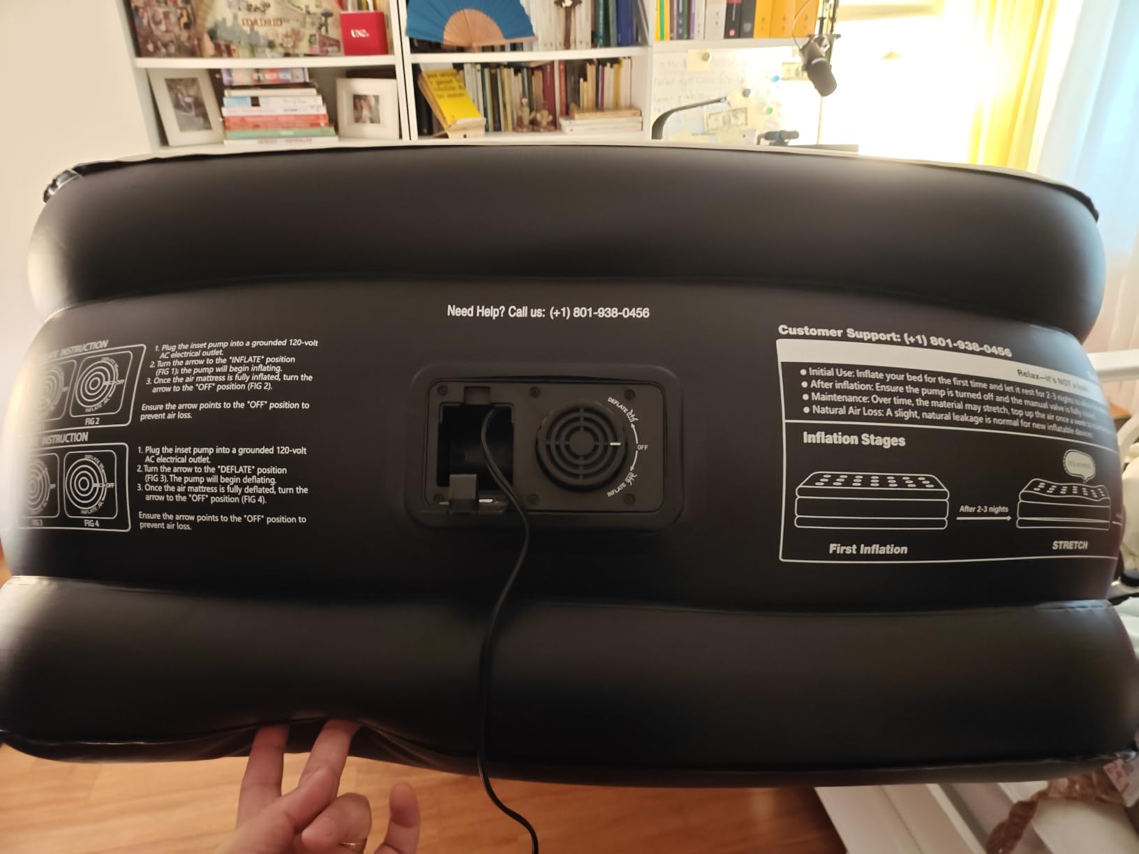 CHERIMOR Queen Air Mattress with Built-in Pump 18in, Upgraded 40 Air-Coil customer photo 1