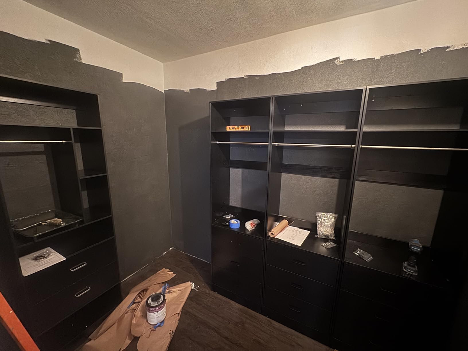 Besiost Corner Closet System with 3 Drawers, Corner Closet Organizer System customer photo 1