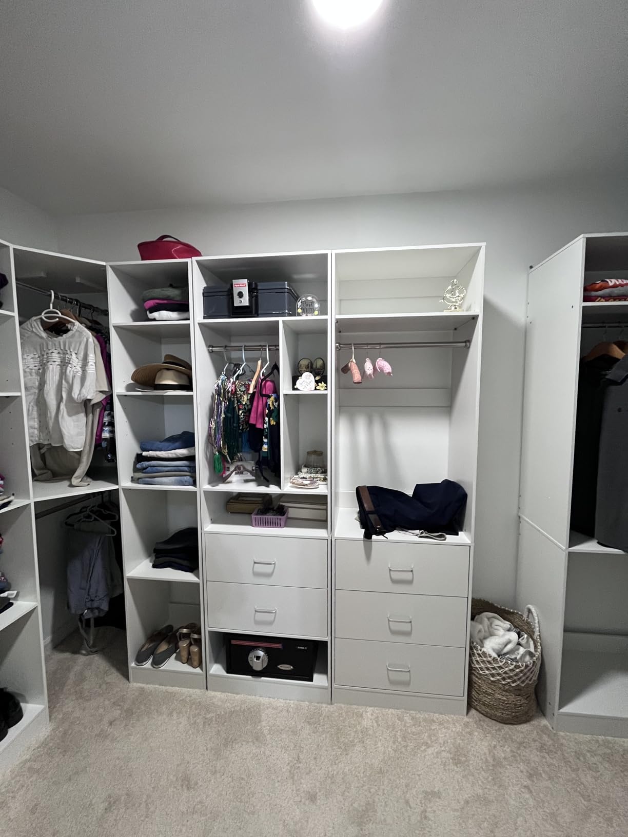 Besiost Corner Closet System with 3 Drawers, Corner Closet Organizer System customer photo 2
