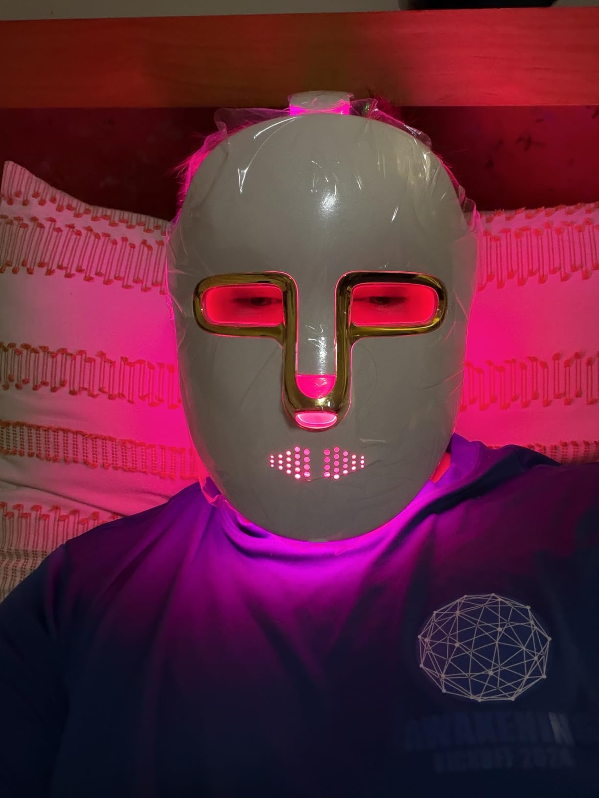 HSA FSA Red Light Therapy for Face Mask – LED Face Mask Light Therapy with Red Blue LED and Infrared Light, Anti-Aging, Blemish Repair Treatment customer photo 2