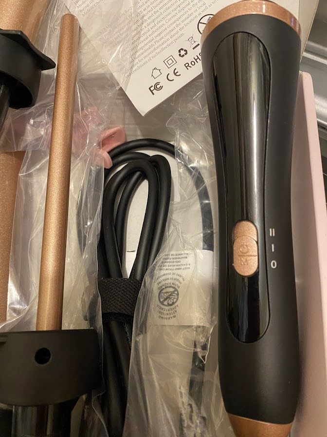5 in 1 Curling Iron & Thermal Brush Set with 4 Interchangeable Ceramic Barrels (0.35”-1.25”) Fast Heat Dual Voltage Travel Hair Tools Birthday Gift for Women - Hair Curler Wand Kit for Curls & Blowout customer photo 1