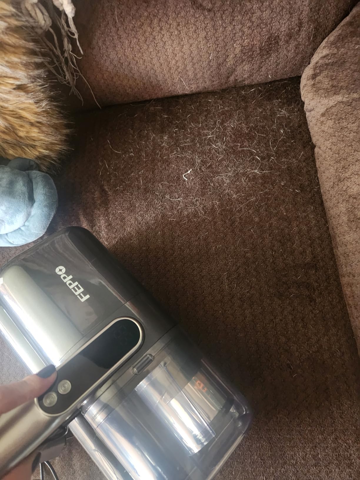 FEPPO Cordless Mattress Vacuum Cleaner, 18Kpa Strong Suction Bed Vacuum customer photo 1