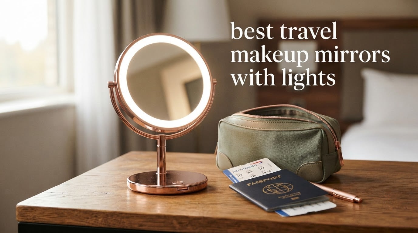 best travel makeup mirrors with lights