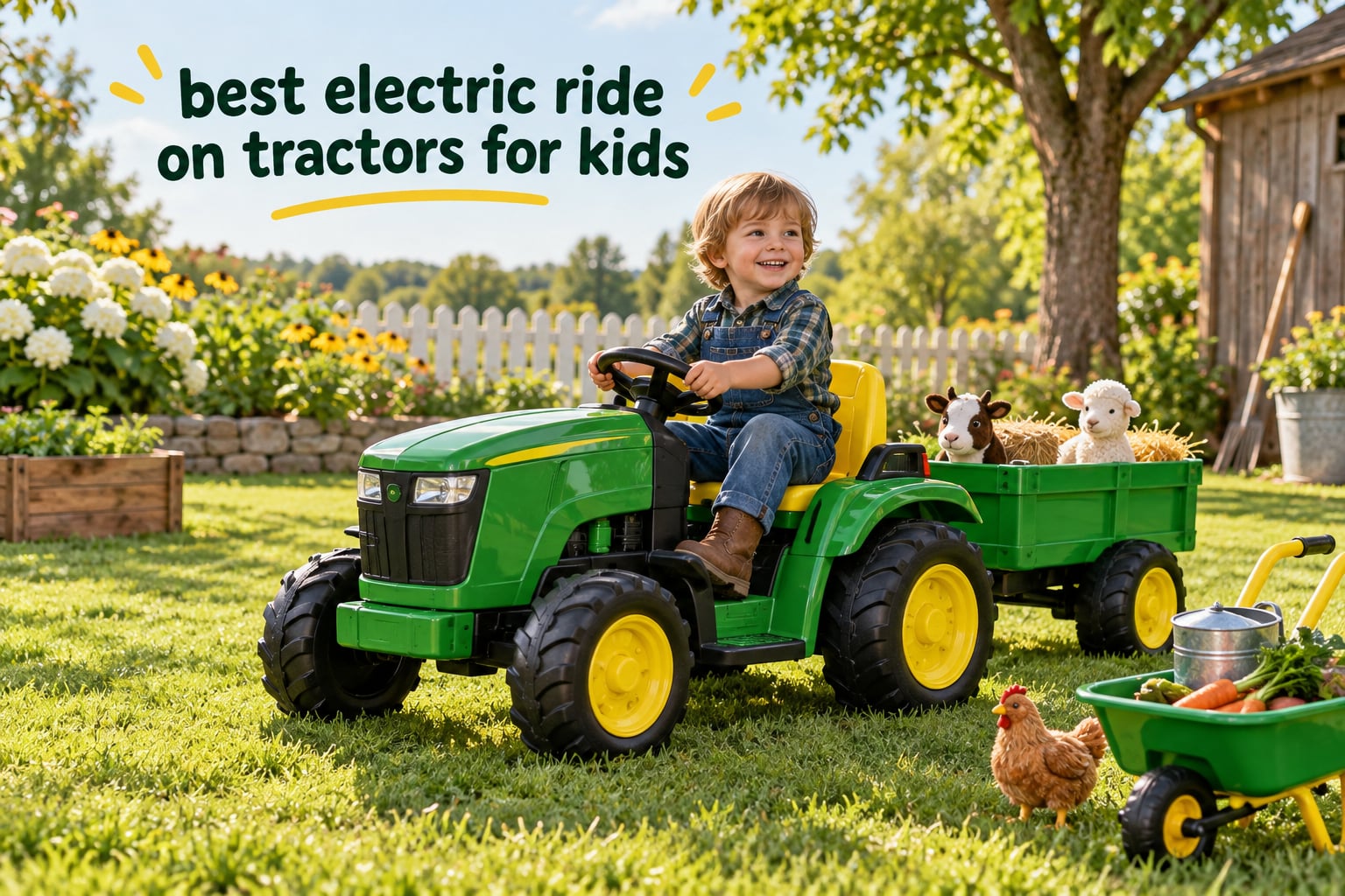 best electric ride on tractors for kids